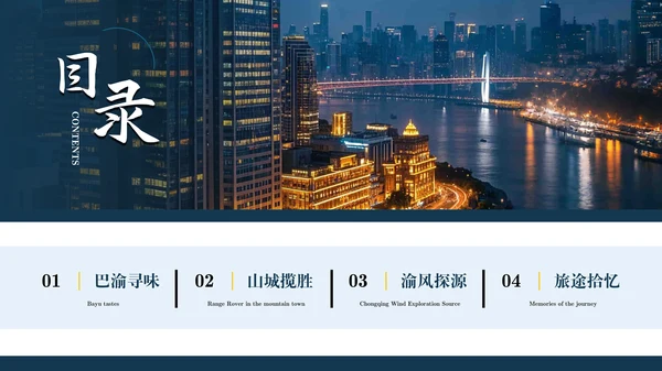 不同版式设计目录PPT模板2