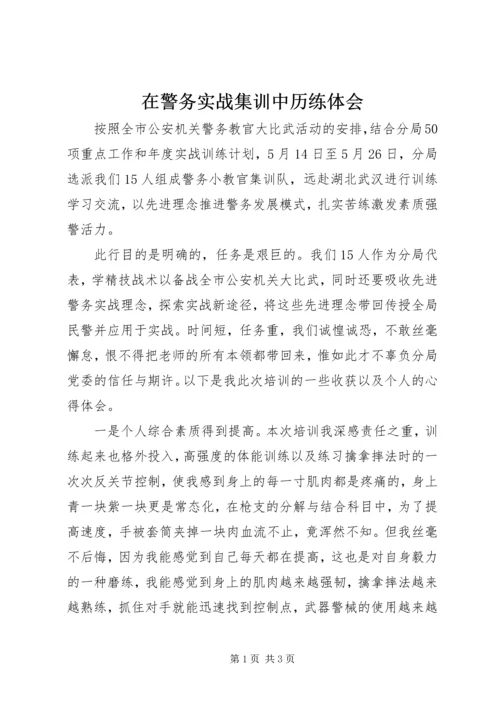 在警务实战集训中历练体会.docx