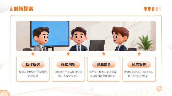 橙色简约风通用型营销复盘会议报告PPT模板