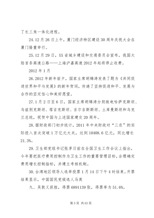 国内大事记(20XX年.docx