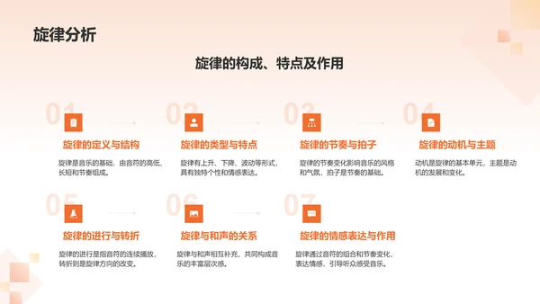 橙色音乐鉴赏PPT模板