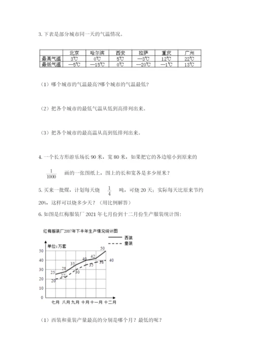 北师大版小学六年级下册数学期末检测试题精品（典优）.docx