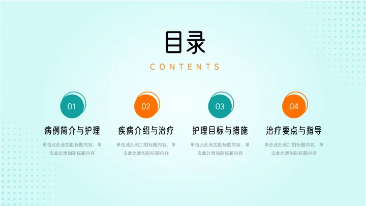 绿色简洁大气实用疾病护理查房PPT模板