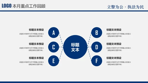 蓝色庄严大气公安警察特警武警民警PPT