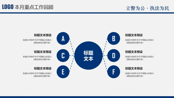 蓝色庄严大气公安警察特警武警民警PPT