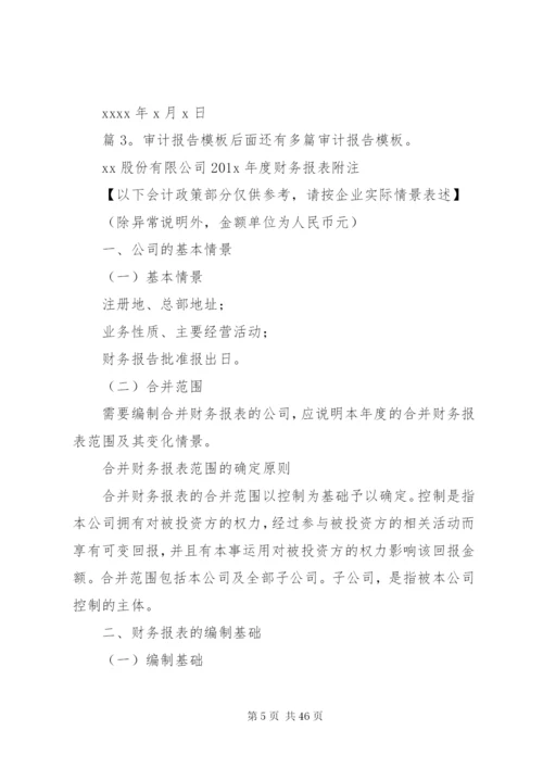 审计报告模板优选10份.docx