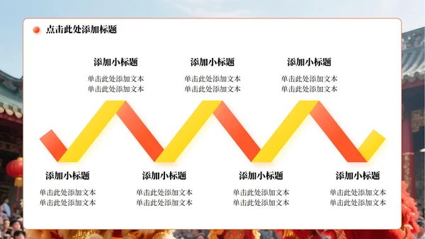橙黄色中国风醒狮实景传统文化介绍主题PPT模板