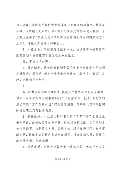 椅山附中营养改善计划安全应急预案.docx