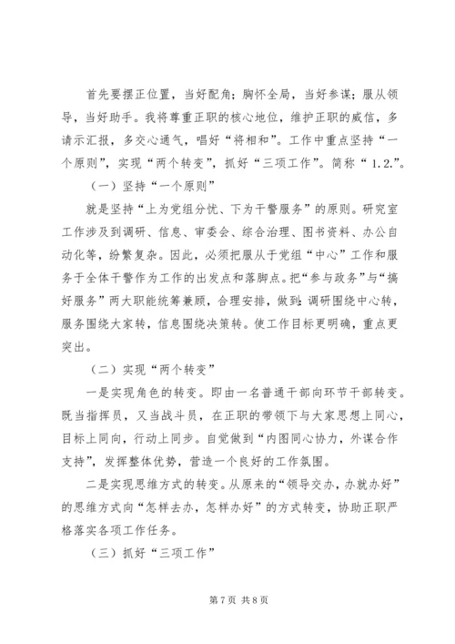 副职竞聘演讲稿格式范文.docx