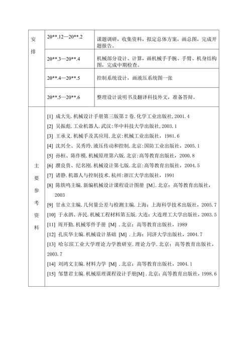 多功能液压机械手设计