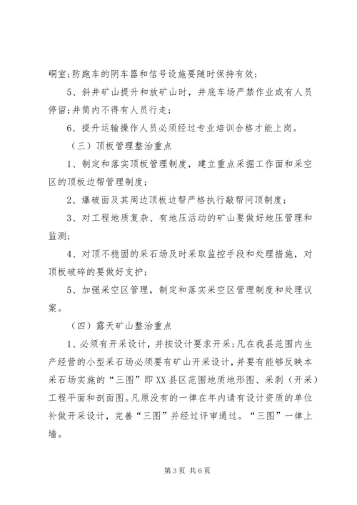 非煤矿山整治实施方案.docx