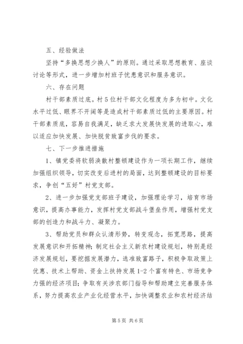 整顿软弱涣散党组织进展情况汇报2篇.docx