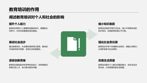 绿色商务风教育培训知识科普PPT模板