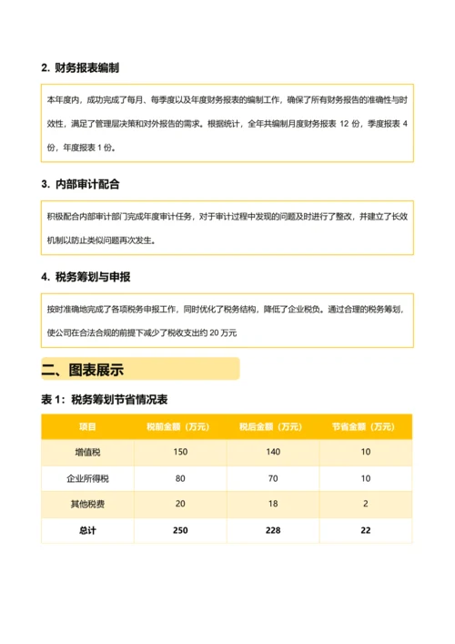 简约风会计师年终总结报告