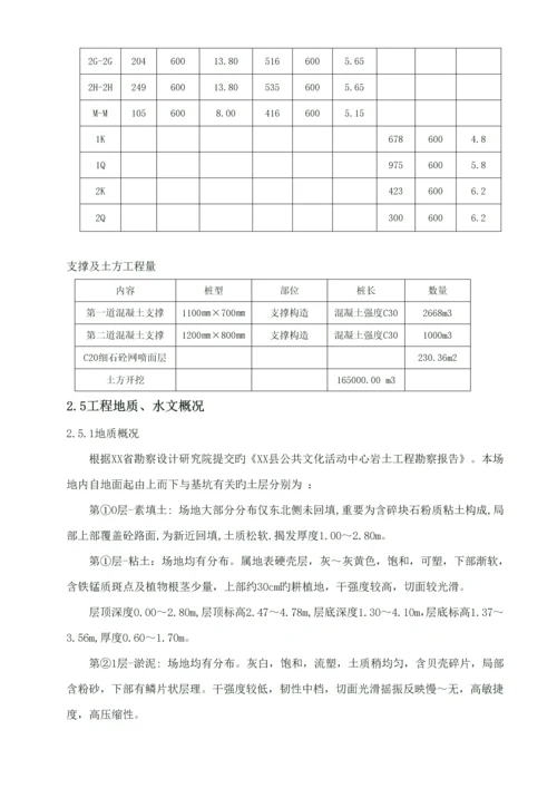 基坑排桩支护及开挖综合施工专题方案.docx