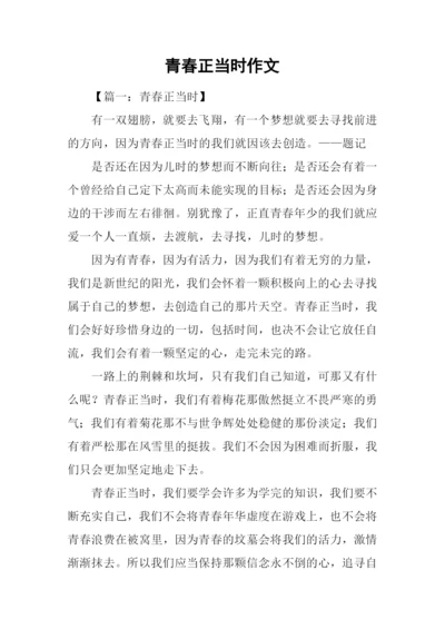 青春正当时作文.docx