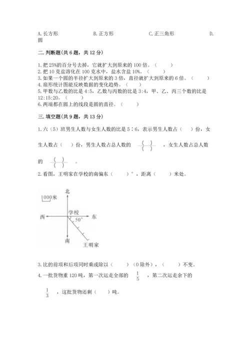 人教版六年级上册数学期末测试卷精华版.docx