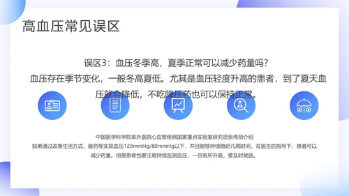 插画风预防高血压知识科普PPT模板