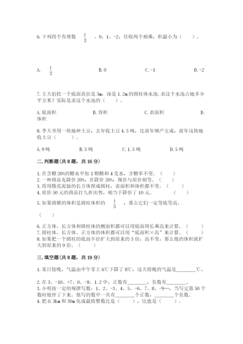 北师大版小学数学六年级下册期末检测试题【培优】.docx