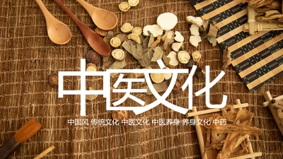 中国风中医文化中医药材养生补药PPT模板