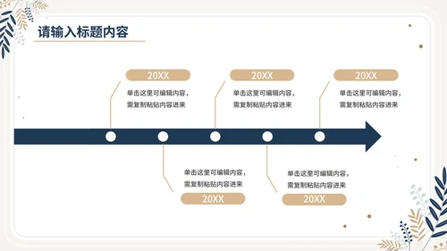 蓝色植物简约毕业答辩PPT模板