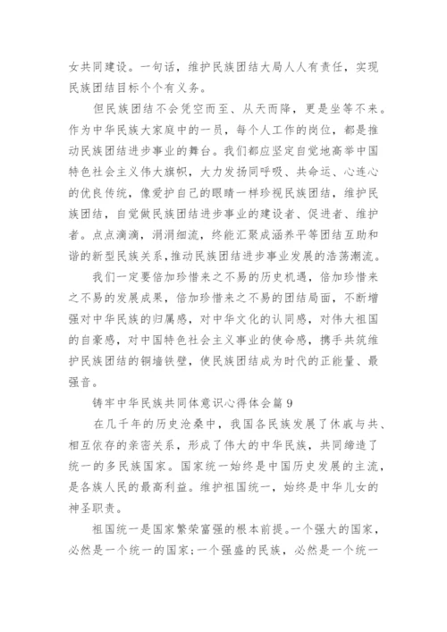 关于铸牢中华民族共同体意识心得体会(大全12篇).docx