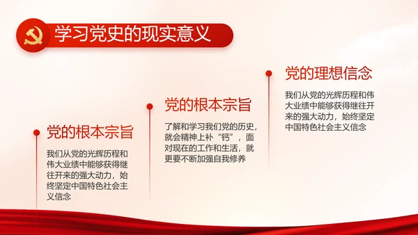 红色党建党支部党史学习教育工作总结动态PPT