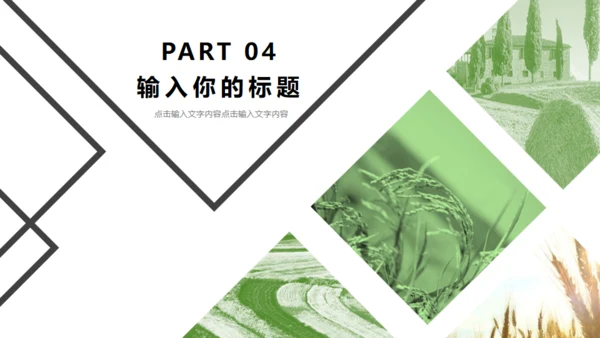 乡村来旅游绿色田野上通用PPT模板