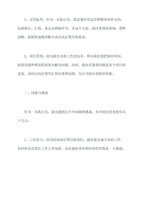 执行员述职报告