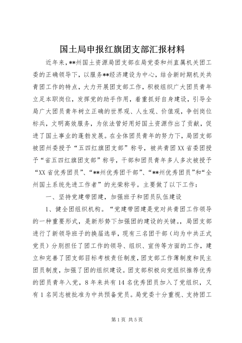 国土局申报红旗团支部汇报材料.docx