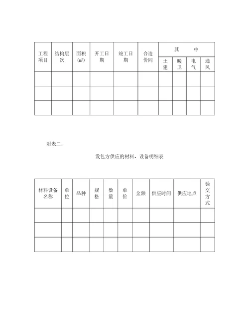 建筑安装工程承包合同