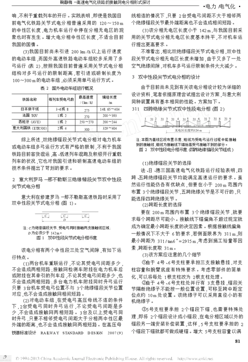 高速电气化铁路的接触网电分相形式探讨