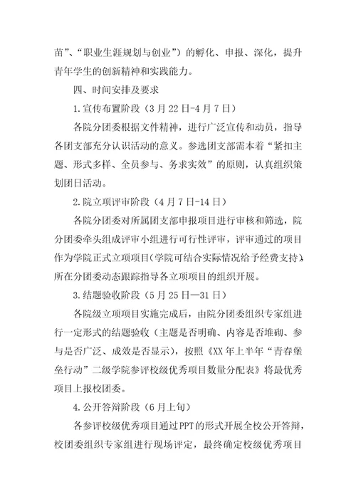 “我为审核评估做贡献青春堡垒行动基层团支部主题团日活动方案