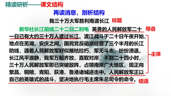 1 消息二则 《我三十万大军胜利南渡长江》同步课件(共46张PPT)