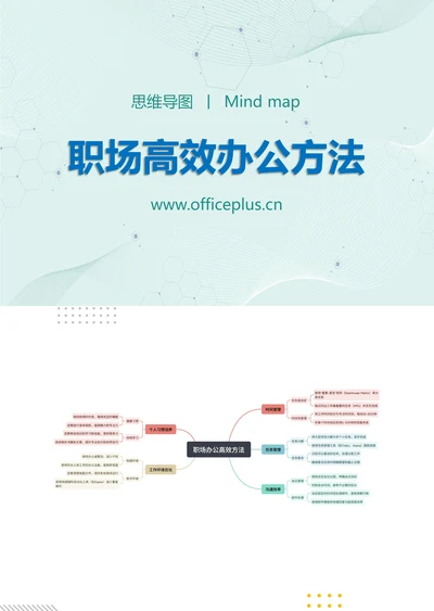 职场高效办公方法知识分享思维导图