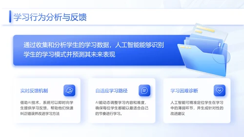 蓝色3D风人工智能在各领域的深度应用研究报告PPT