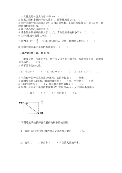 小学六年级上册数学期末考试卷含答案【考试直接用】.docx