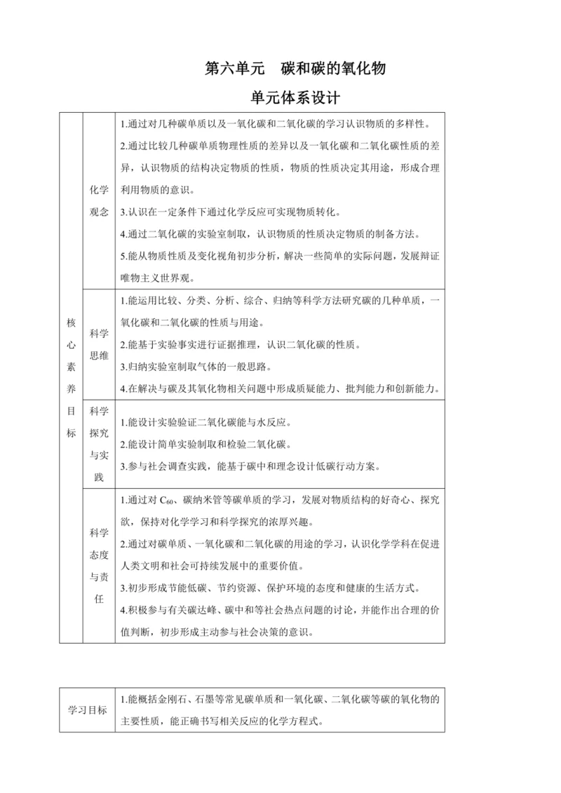【核心素养·情景教学】2024年人教版化学九年级上册 6.1.1碳的单质 教案