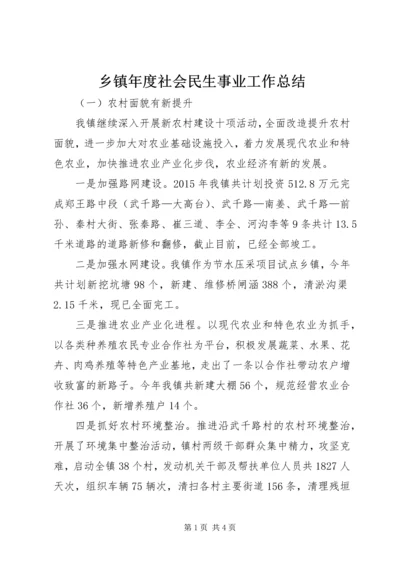 乡镇年度社会民生事业工作总结.docx