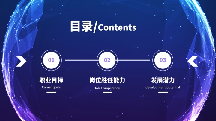 蓝色软件工程专业大学生求职个人能力综合展示职业生涯规划PPT模版