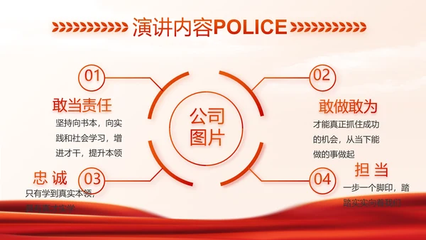 红色大气公安警察禁毒宣传动态PPT