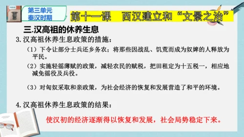 2024版《中国历史》七上第三单元 秦汉时期：统一多民族封建国家的建立和巩固   单元总复习课件【4