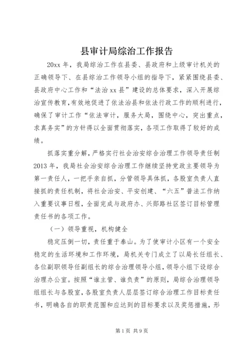 县审计局综治工作报告.docx