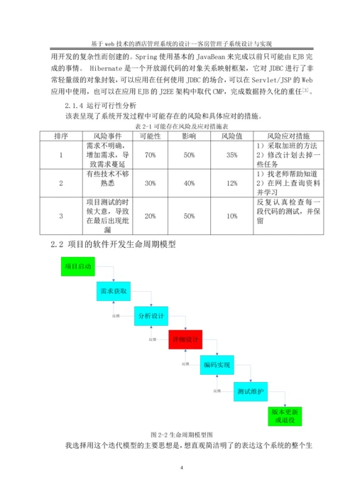 基于web技术的酒店管理系统的设计—客房管理子系统的设计与实现学士学位论文.docx