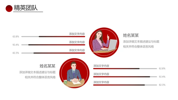欧美大气红色企业宣传公司简介PPT模板