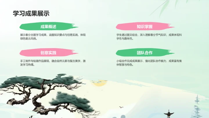 绿色复古风春分教育PPT