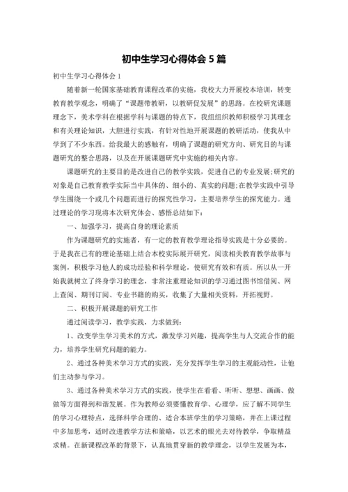 初中生学习心得体会5篇.docx