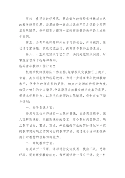 指导青年教师工作计划.docx