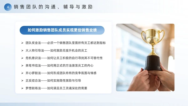 蓝色励志风销售团队建设与管理PPT模板