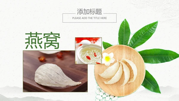 养身燕窝天然燕窝补品健康养生PPT模板